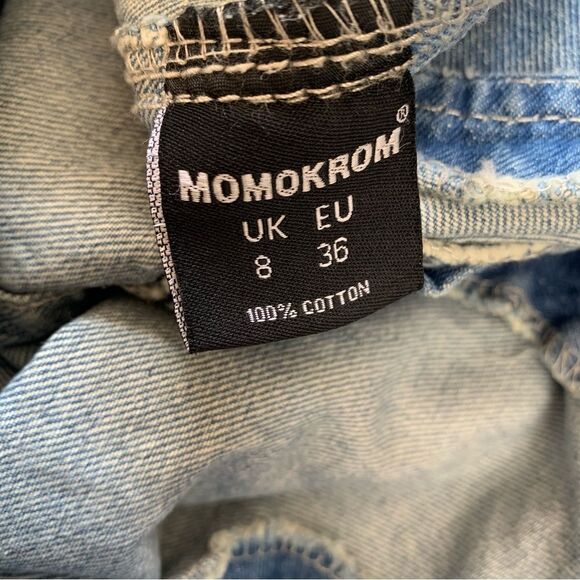 Dolls Kill Momokrom Cut-Out High Waisted Mom Jeans Size 26 NWT - Picture 6 of 7